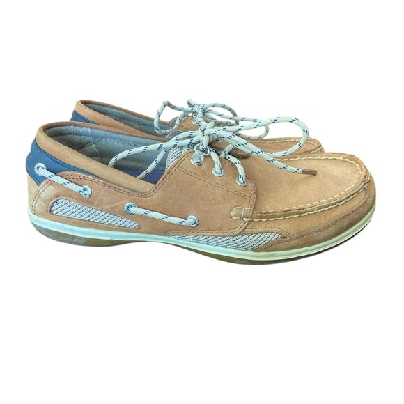 Sebago Dockside Castine‎ Walnut Boat Shoes Womens Size 8 W Leather Docksides - Picture 1 of 12